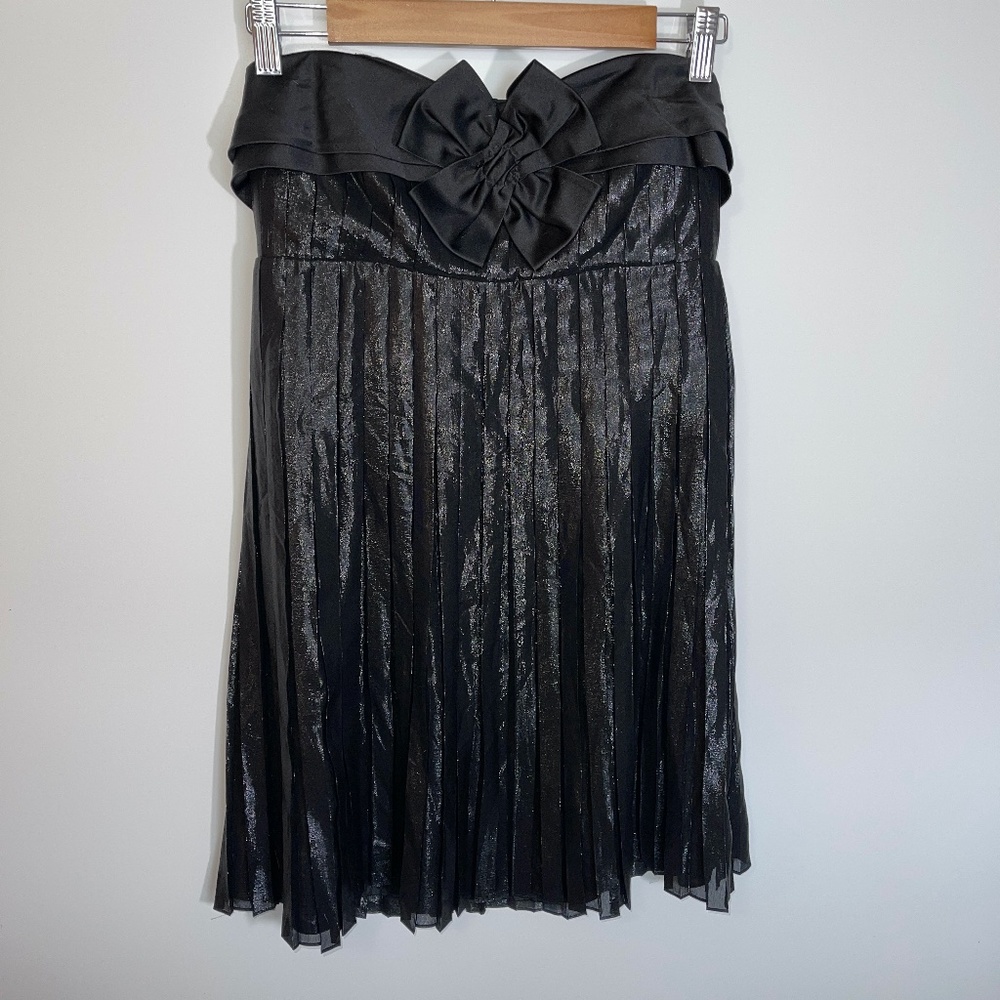 Vera Wang Lavender Label Silk Blend Pleated Mini Dress Size‎ Small - Picture 2 of 9